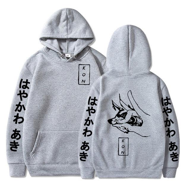 Japanese Anime Chainsaw Man Hoodies Hayakawa Aki Fox Devil Kon Hoodies Men Women Pullovers Casual Oversized Long Sleeves Sweatshirt Unisex Streetwear
