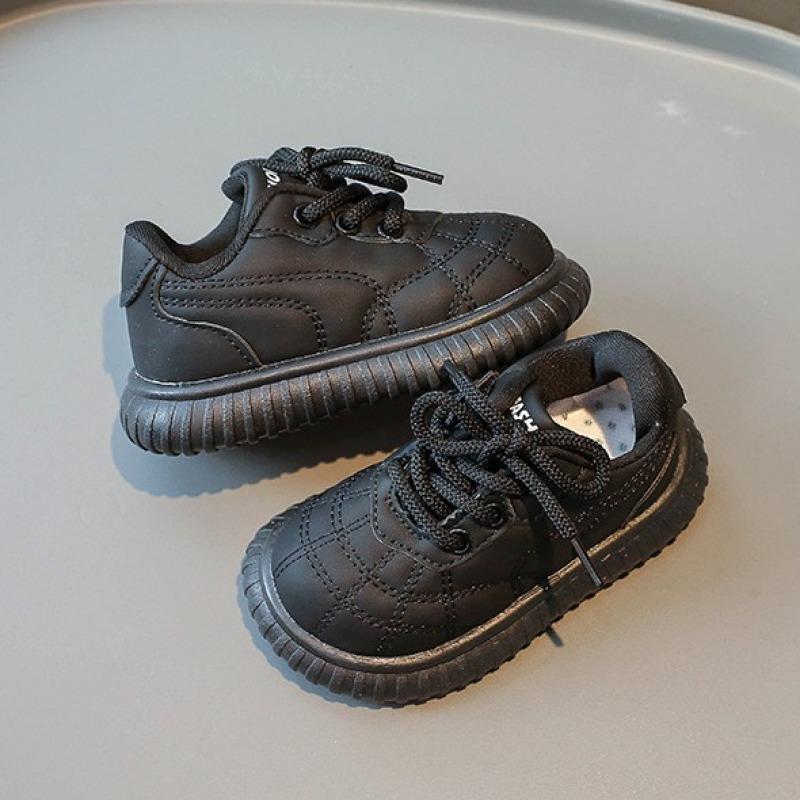 Осенняя новая сверхлегкая детская обувь, корейская версия детской повседневной обуви, модная маленькая кожаная обувь для мальчиков, обувь на мягкой подошве для маленьких девочек