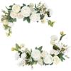 2 Pcs Welcome Sign Flowers Floral Swags Fall Wedding Flowers for Wedding Decorations Ceremony Bridal Shower Centerpieces Decor