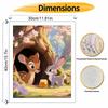Disney digital oil painting art painting forest deer and rabbit handmade diy home decorations