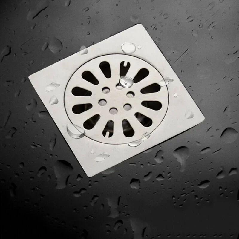 Съемная крышка для сливного отверстия в полу для душа, кухни, ванной, балкона, канализации, сливного отверстия в полу, квадратный, из нержавеющей стали, антиблокировочный слив