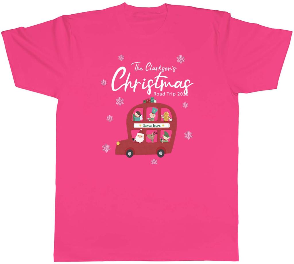 Personalised Family Christmas Road Trip Xmas Unisexs Unisex TShirt Tee Gift
