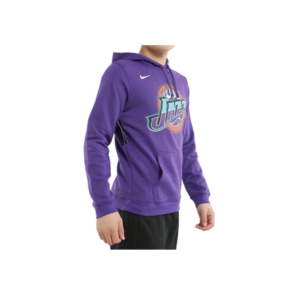 Nike Классический пуловер с логотипом НБА Юта Джаз, мужская толстовка с капюшоном фиолетового цвета CI4540-504
