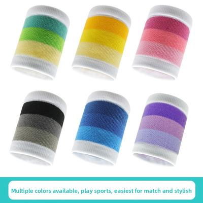 Exercise Cycling Running Fitness Basketball Badminton Wristband for Protection Against Sweat and Sprains Colorful Cotton Towel for Wrist Protection