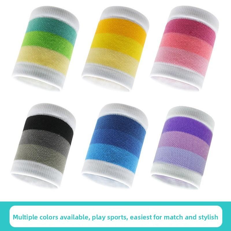Exercise Cycling Running Fitness Basketball Badminton Wristband for Protection Against Sweat and Sprains Colorful Cotton Towel for Wrist Protection