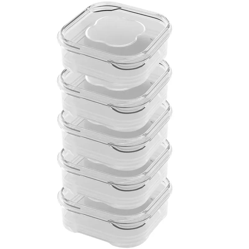 1/10 шт. Маленькие контейнеры для хранения продуктов Холодильник Замороженное мясо Овощи Контейнер для сохранения свежести Прозрачный кухонный герметичный контейнер для хранения