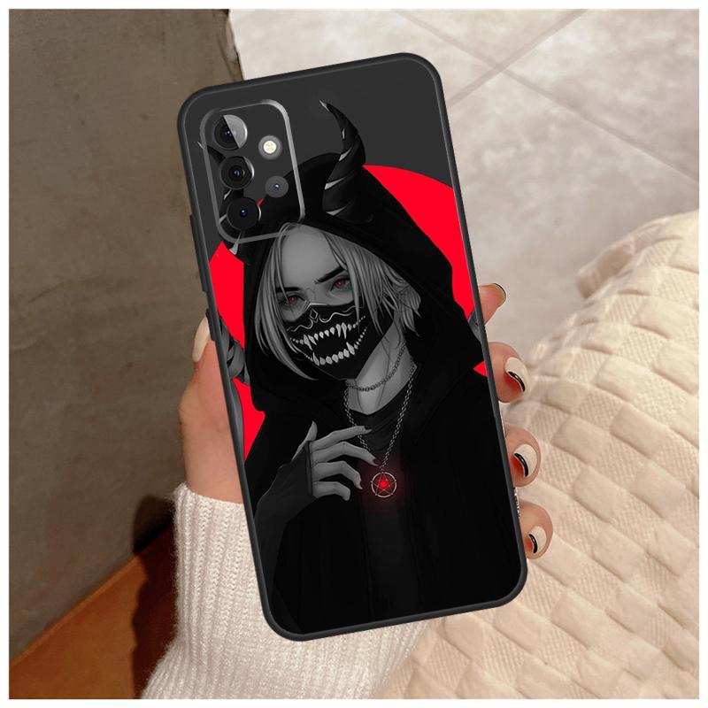 Чехол для Samsung Galaxy A15 A35 A55 A32 A12 A22 A52 A06 A54 A34 A14 A56 A36 A26 A16 A13 A53 с рисунком 'Дьявол Плохой Парень Аниме'
