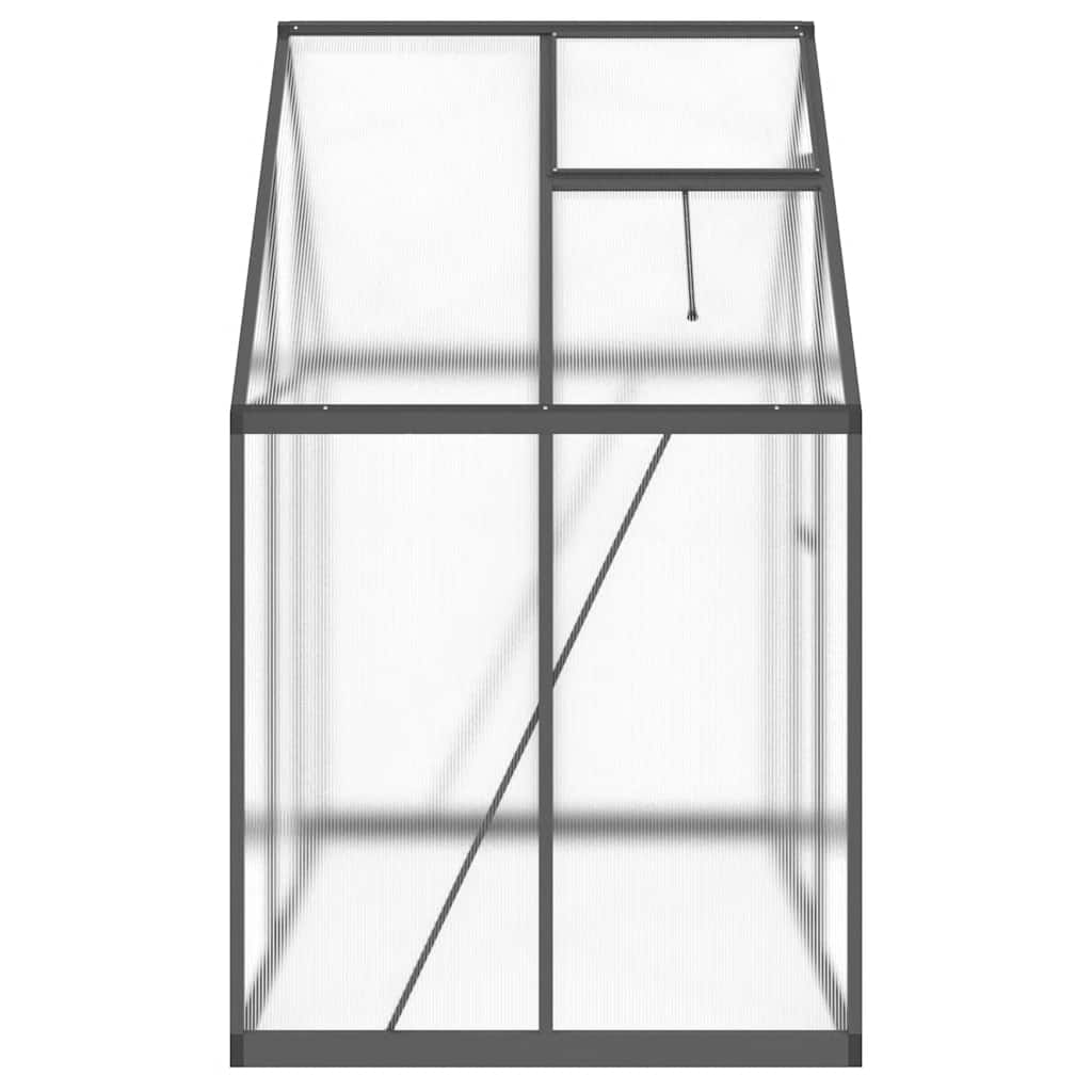 Greenhouse with Foundation Frame Anthracite 169 x 114 x 195 cm Aluminum