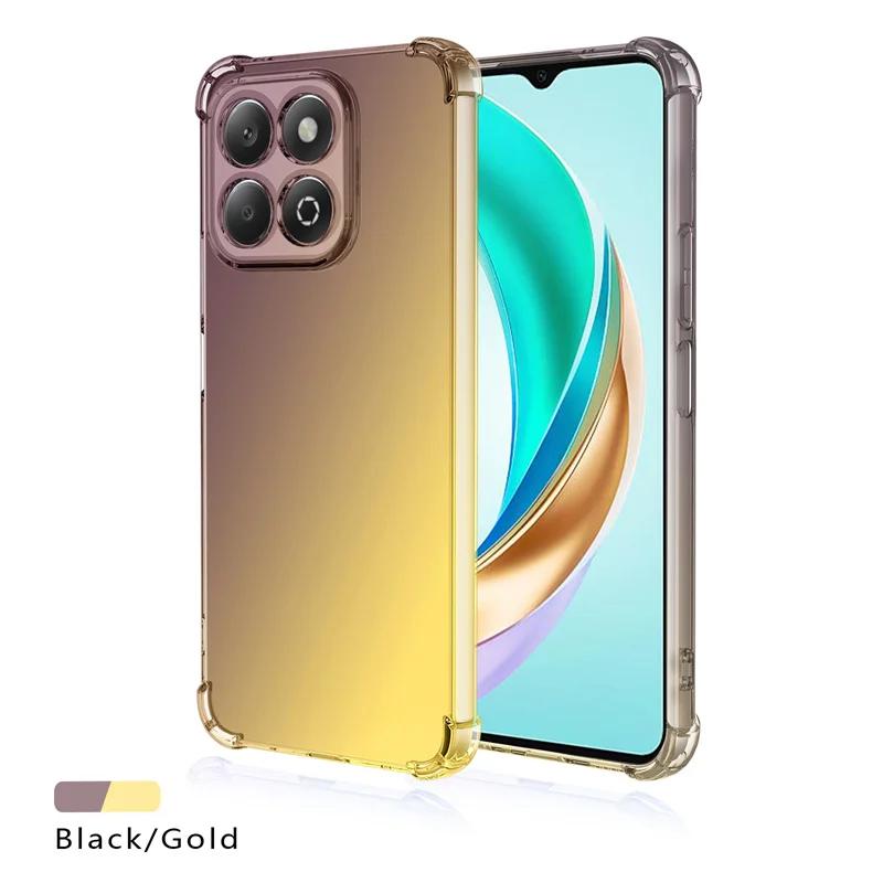 Для Honor 200 Smart 200pro Honor200 Lite X7C 4G Чехол Радужный градиент Противоударные чехлы для телефонов Силиконовый мягкий TPU Airbag Полупрозрачный противоударный чехол