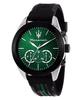 Traguardo Chronograph Rubber Strap Green Sunray Dial Quartz R8871612043 100M Men's Watch
