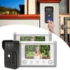 7-дюймовый 2-дисплейный дверной звонок с ночным видением TFT ID-карта Интерком-камера Видеодомофон