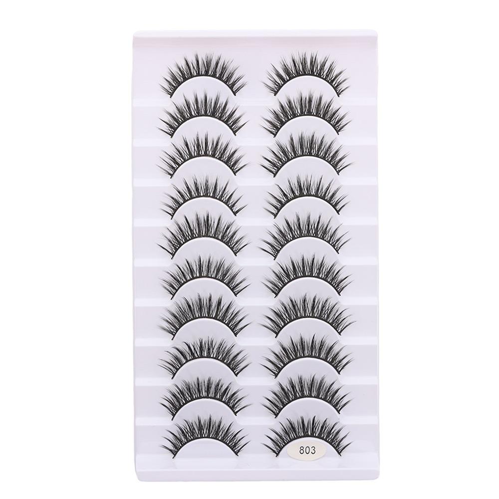 Natrual Long 3D Faux Mink Lash Handmade Fake Eyelash Beauty Eye Makeup Tools Eye Lash Extension