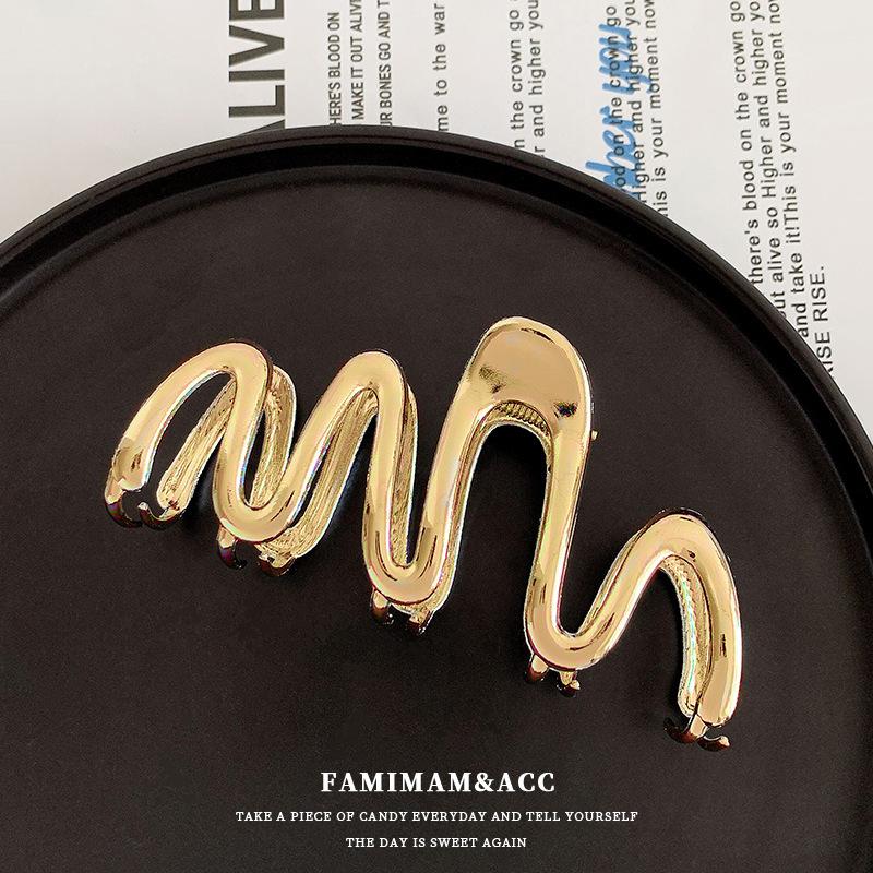Korean Instagram large shark clip metal clip back head tray hair clip with all out side clip face wash hair accessories
