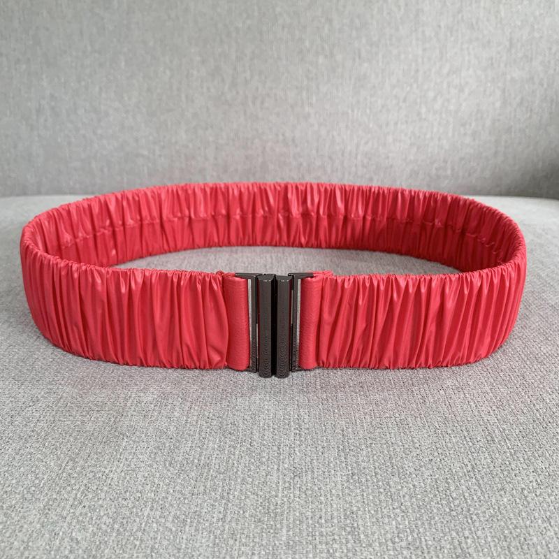 Новая пуховая ткань, гладкий эластичный пояс, плиссированная эластичная поясная вставка, женский широкий пояс-стотник с пухом