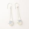 Milky Opal Stone Sterling Silver Boho Dangle Drop Elegant Hook Earrings Jewelry EE-136-14