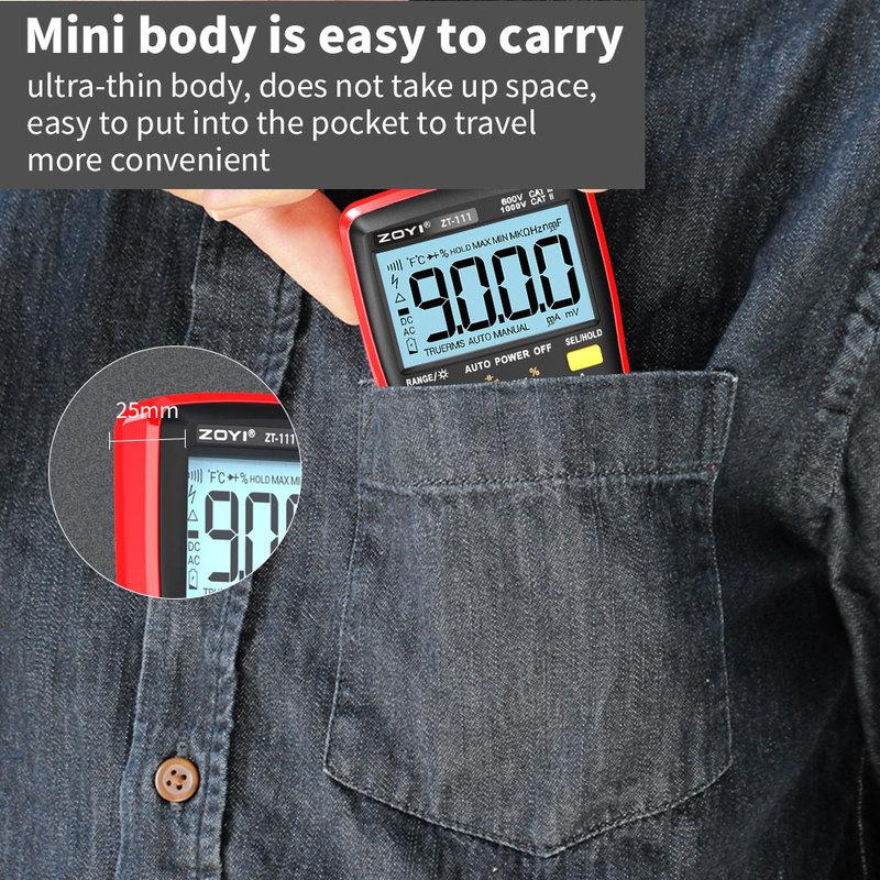 ZOYI ZT111 4-Digit High-Precision Auto-Ranging Digital Multimeter with Overload Protection for Appliance Repair-NCV
