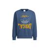 Adidas Originals FW22 Logo Print Crew Neck Sweatshirt Men Tops Blue HS7278