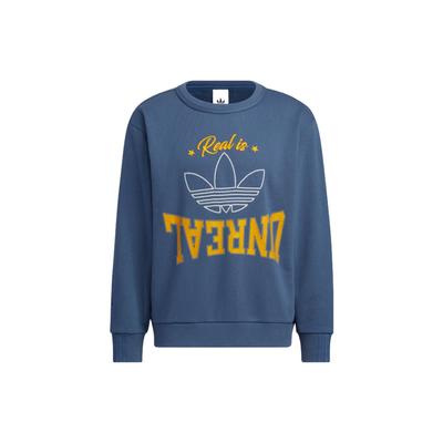 adidas Originals FW22 Толстовка с круглым вырезом и логотипом, мужские топы, синие HS7278