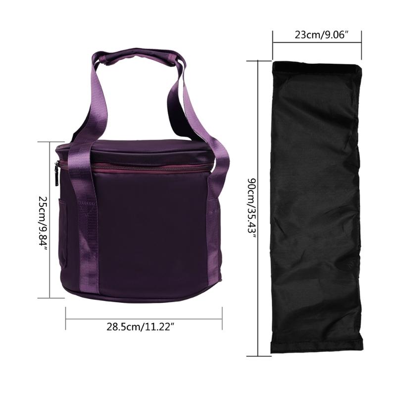 Portable Thicken Singing Bowl Carry Bag with Handle Carrying Cases Padded Travelling Bag Yoga Singing Bowl Carriers Bag