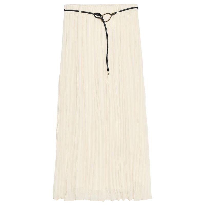 Zaprha 2025 New Arrival with Belt Gas Casual Elegant Vertical Midi Skirt Skirt Long Slim Looking 3897095