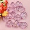 High Quality Creative  Handmade Material DIY Making Accessories Spacer Loose Beads 12Pcs 23.9mm*20.8mm with Hole 6 Colors Acrylic Peach Heart