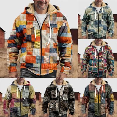 Мужская утолщенная куртка на пуговицах с двойным карманом и карманной вставкой, хлопковая куртка