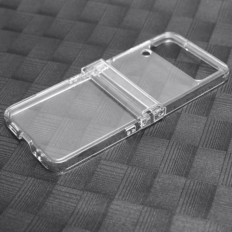 Чехол для телефона GalaxyZ Flip3, трехсекционный складной, из глянцевого поликарбоната, для Flip4, с шарнирным защитным чехлом
