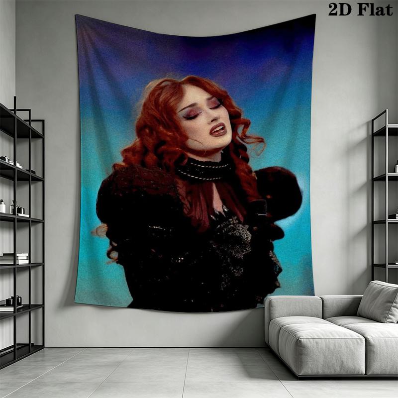 Chappell Roan Wall Tapestry Aesthetic Wall Hanging Printed Fabric Blanket Decorative Tapestries for Bedroom Living Room Home Decor