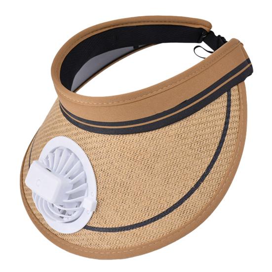 Солнцезащитная шляпа с охлаждающим вентилятором и регулируемыми ремешками, перезаряжаемая от USB батарея, широкие поля для защиты от УФ-лучей, пляжная шляпа