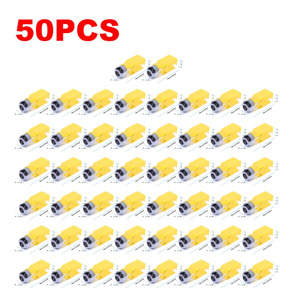 10-50PCS DC 3-12V Dual Shaft Geared TT Motor EMC Gearbox Engine for DIY Smart Car Robot Chassis Four Drive Tire Wheel Assembly