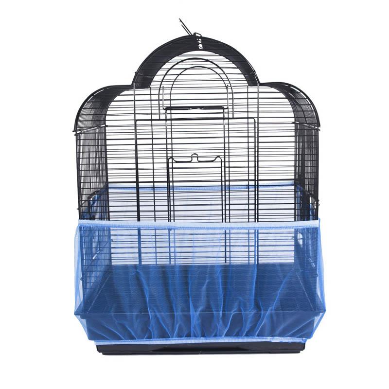 Birdcage Cover Nylon Mesh Bird Parrot Cover Dust Blocking Breathable Fabric Mesh Protective Hood Easy Cleaning Cage Accessories