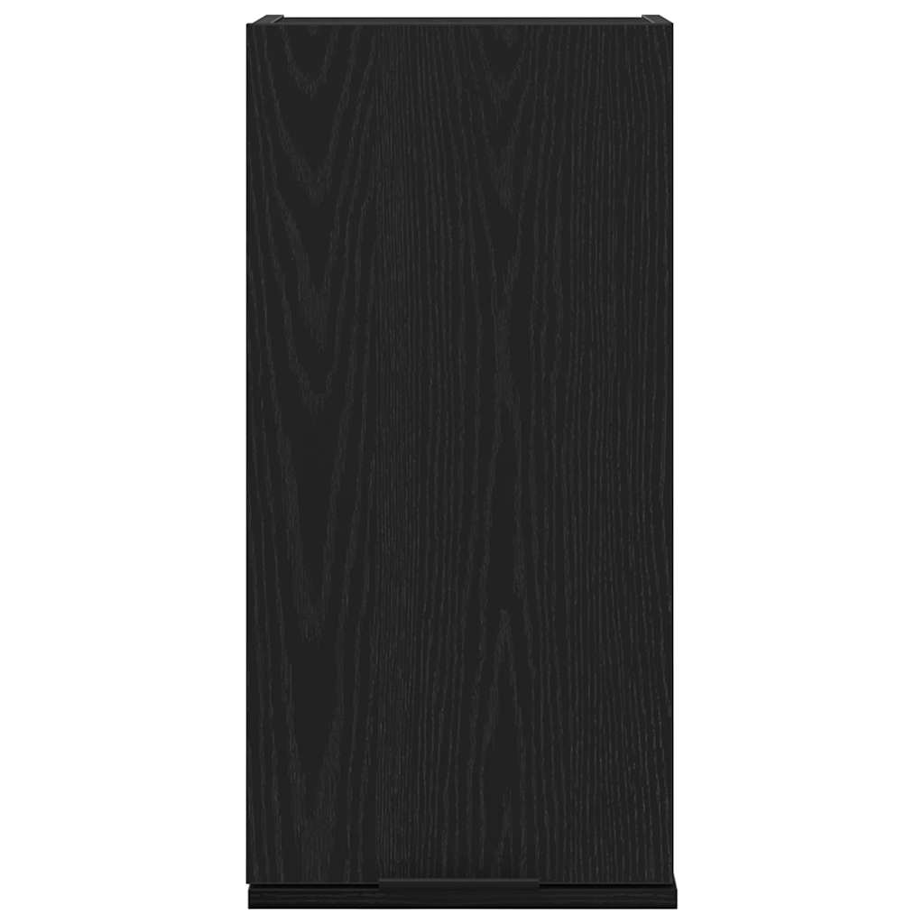 Wall Mounted Bathroom Cabinet Black Oak 32 x 20 x 67 cm Engineered Wood
