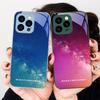 Блестящее Звездное Небо Для IPhone 16 Plus 15 14 13 12 Mini 11 Pro Max X XS XR 7 8 Plus 2022 Закаленное Стекло Чехол для Телефона