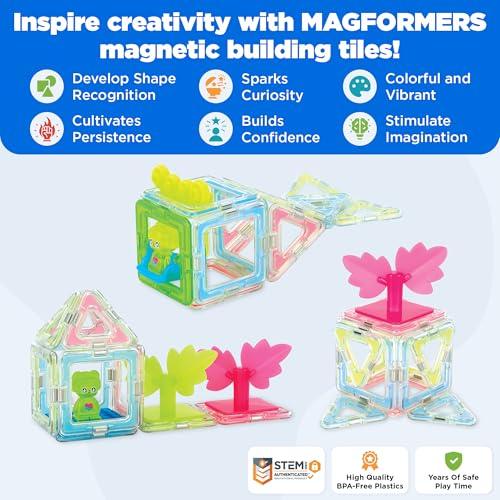 BorneLund Magformers Moonlight Set [20 штук] Развивающая игрушка для детей от 3 лет, Магнитные строительные блоки, MF799022
