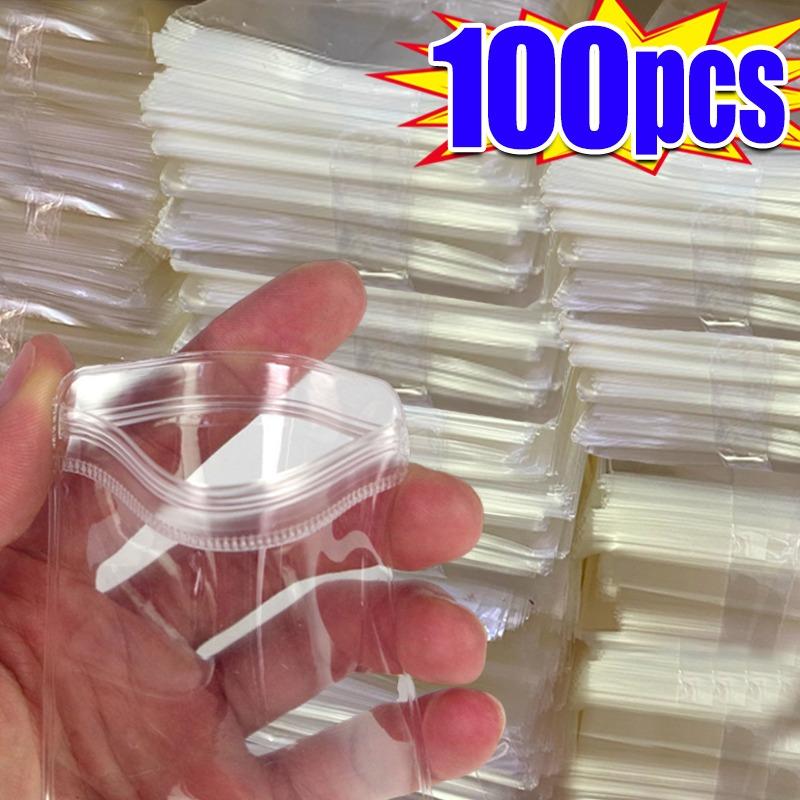 10/100 шт. Высокопрозрачные ПВХ Канцелярские Пакеты с Запечатыванием Антиокислительные Пакеты для Украшений Самозапечатывающиеся Пакеты Пакеты на Молнии