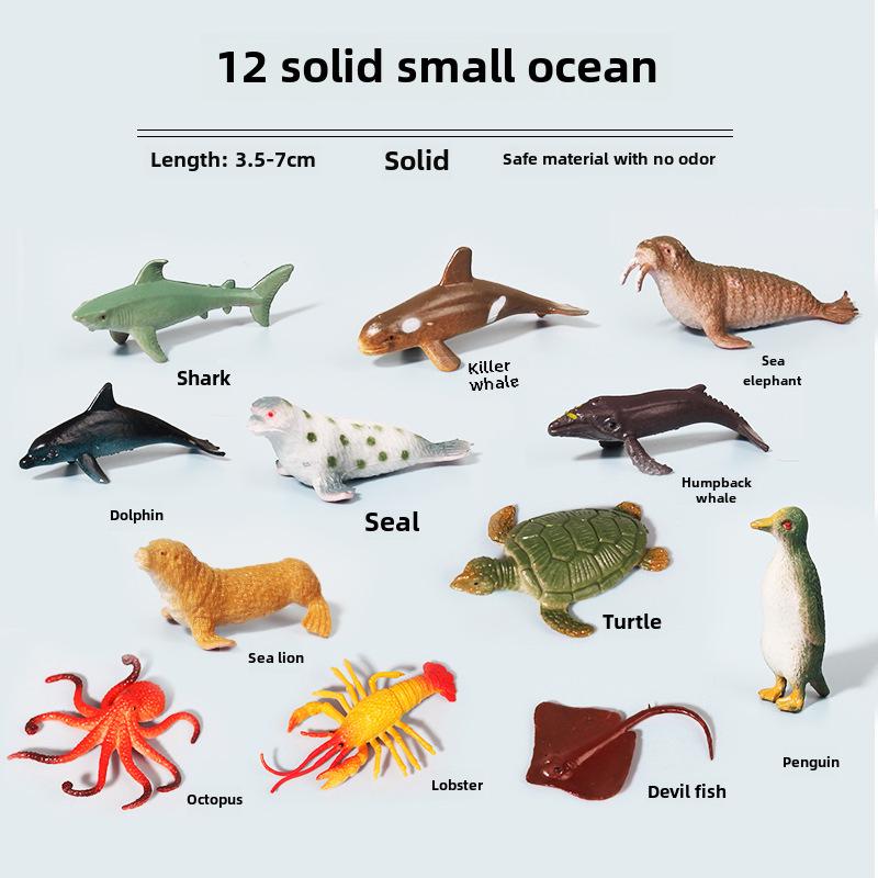 Набор игрушек «Морские животные» — пингвины, акулы, киты, морские звезды: Детские имитационные модели