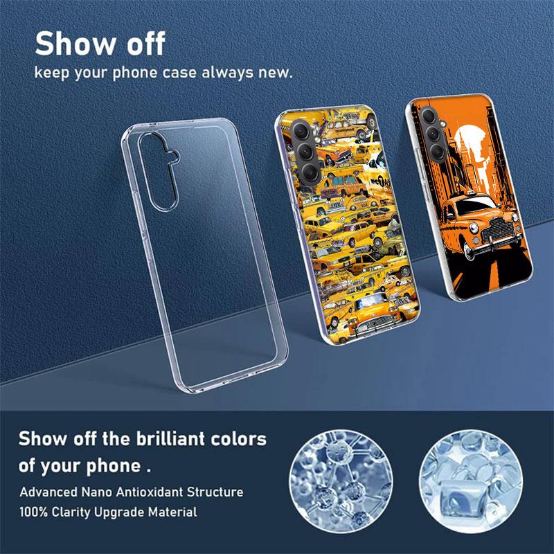 NYC Yellow Taxi Cabs Cover For Samsung A54 A34 A24 A14 A53 A33 A23 A13 A52S A32 A22 A12 Phone Galaxy A03 A04 A02S A42 A73 TPU Ca