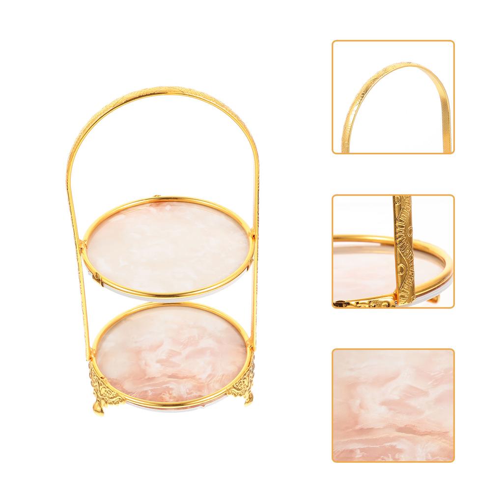 Подставка для торта Десерт Золотая полка для кексов Кофейная станция Декор Фруктовые пирожные Портативный поднос Металлический многослойный кондитерский