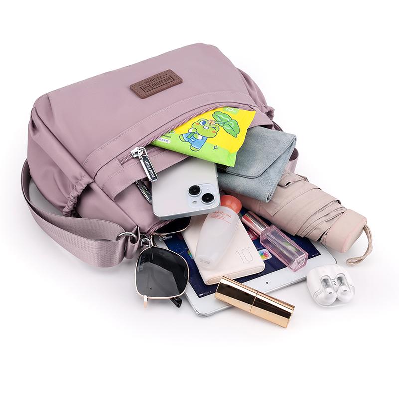 Маленькая квадратная сумка, женская сумка, многослойная, легкая, большая вместимость, сумка через плечо