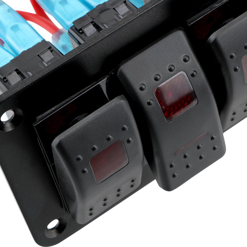 Автозапчасти 4-клавишная автомобильная панель переключателей для автомобиля, морского автофургона, внутренние детали, светодиодный светильник, лодка, автомобильный переключатель, панель управления переключателем