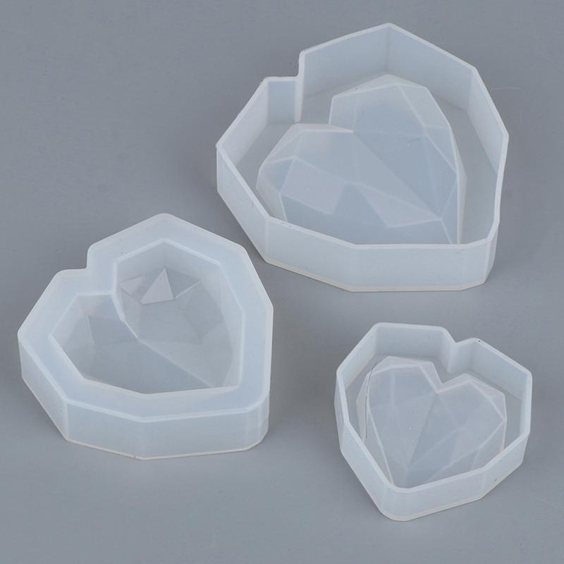 1 шт. 3D Love Heart Design силиконовая форма для торта алмазные формы для мыла инструмент для украшения