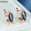 Cute Animal Small Fish Earrings Vintage Fashion Rose Gold Color Wedding Earrings Marquise Crystal Zircon Hoop Earrings For Women