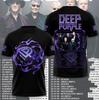 Deep Purple Тур 2026 3D Футболка унисекс Все размеры от S до 5XL