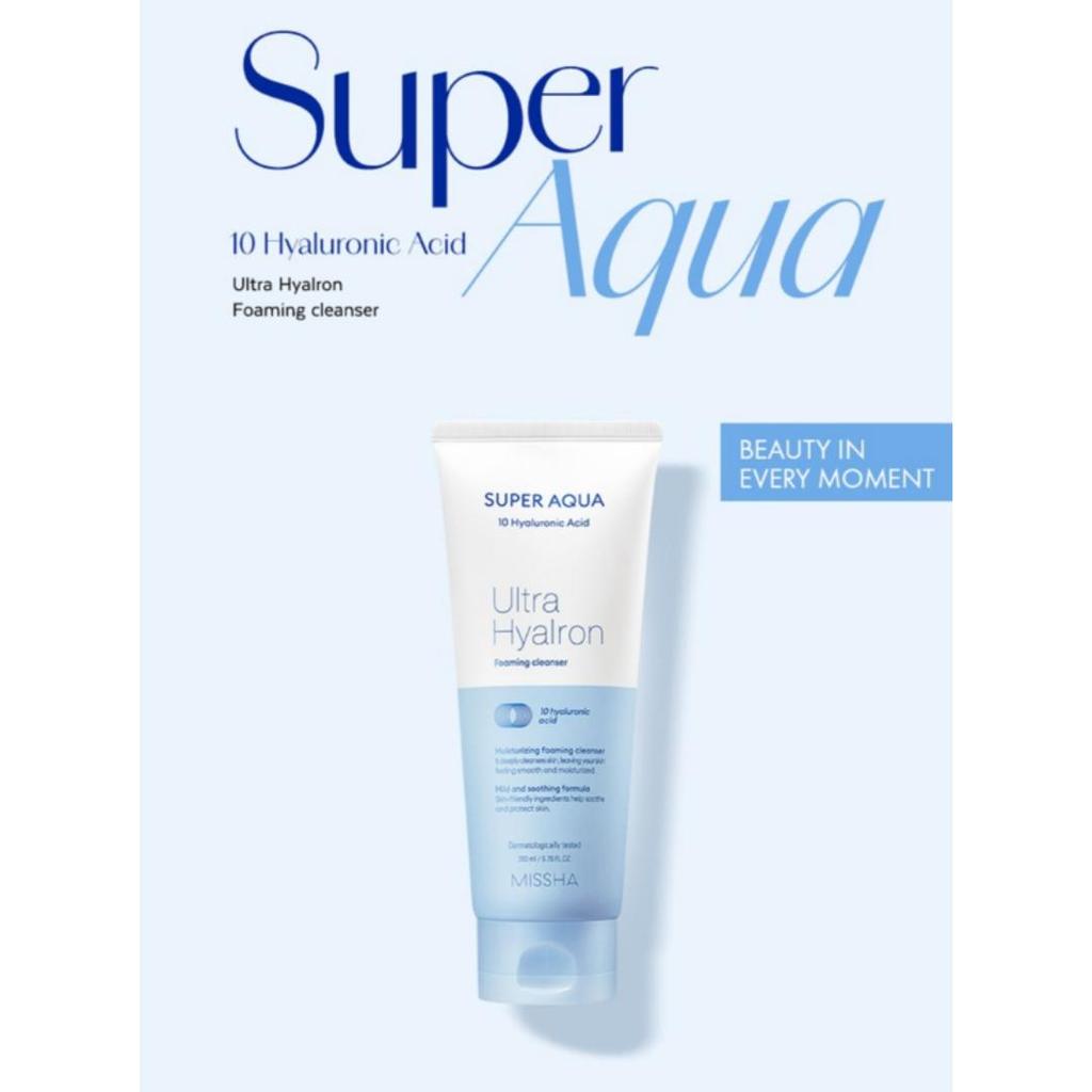 MISSHA Супер Qqua Ультра Гиалурон Очищающая пенка 200 мл
