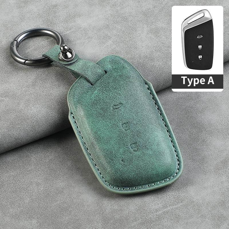 Leather Car Key Case Cover Shell For Baojun 560 Rs-5 530 630 310 E100 310W 510 730 360 Holder Fob Keychain Interior Accessories