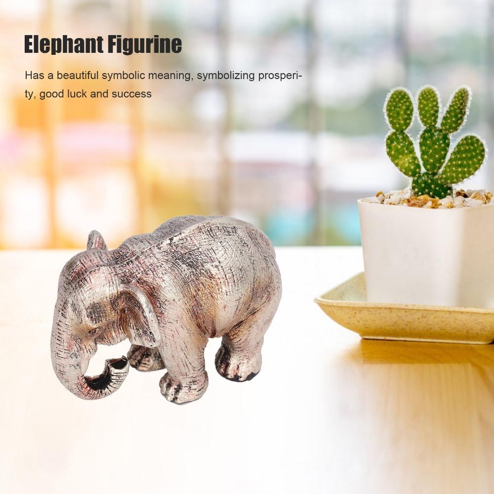 Exquisite Workmanship Elephant Statue Synthetic Resin Elephant Decoration Cabinet Decoration