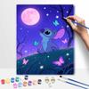 Disney Stitch Moonlight Butterflies Painting by Numbers Hand Filled Drawing Art Kit Home Decor