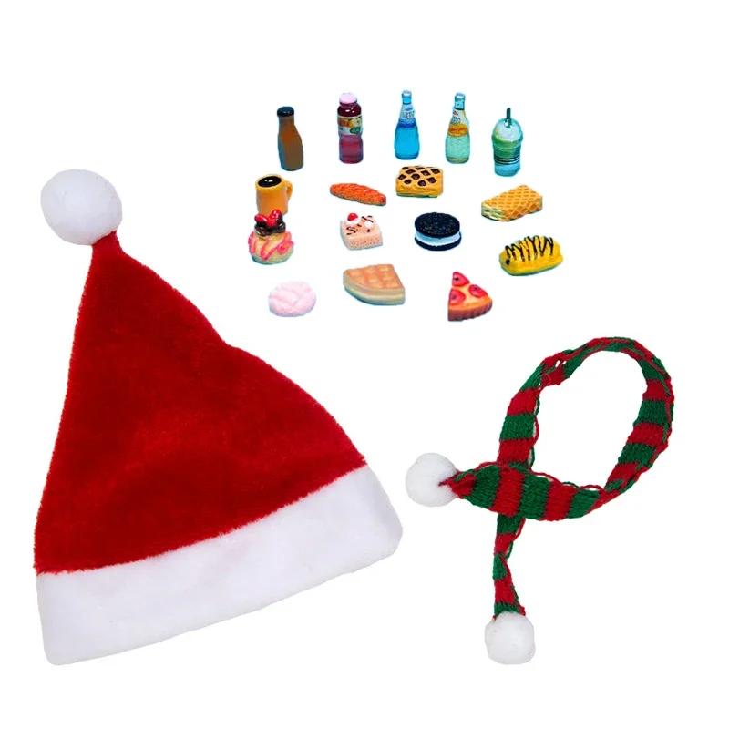 Совместимо с Eilik Robot 1PC Одежда и 20PCS Мини Игрушки Санта Шапка (Включает только одежду и игрушки, но не включает робота.)