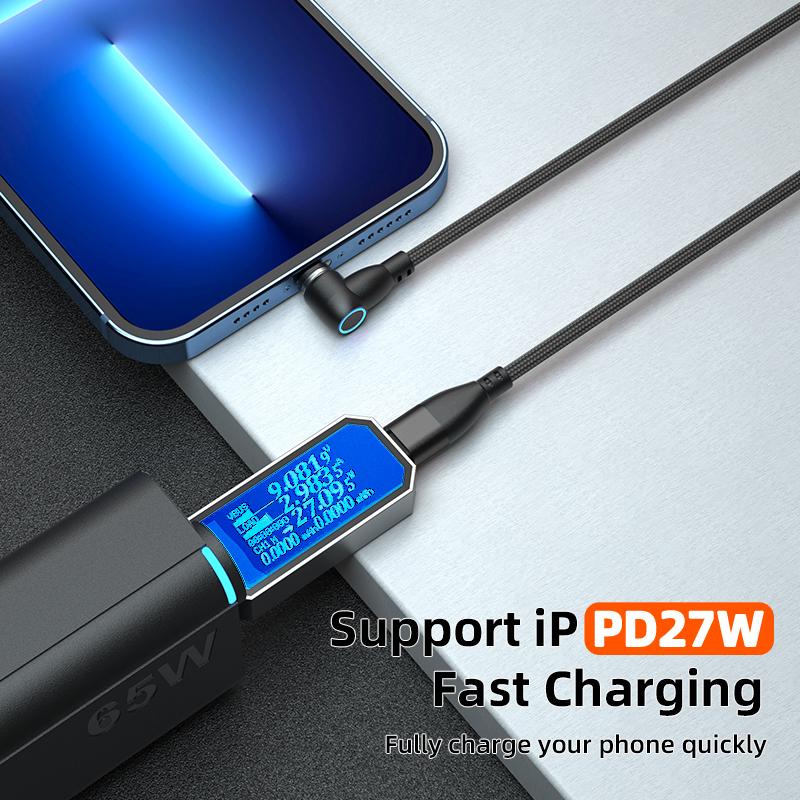 2022 9-контактный USB C 6 в 1 Поворотные Зарядные Кабели для Данных PD60W Сверхбыстрая Зарядка 5A Зарядная Линия Type C Micro 3 Магнитных Наконечника