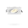 Recessed luminaire, movable eyelet, white, square, halogen, GU10 Spotlight Videx